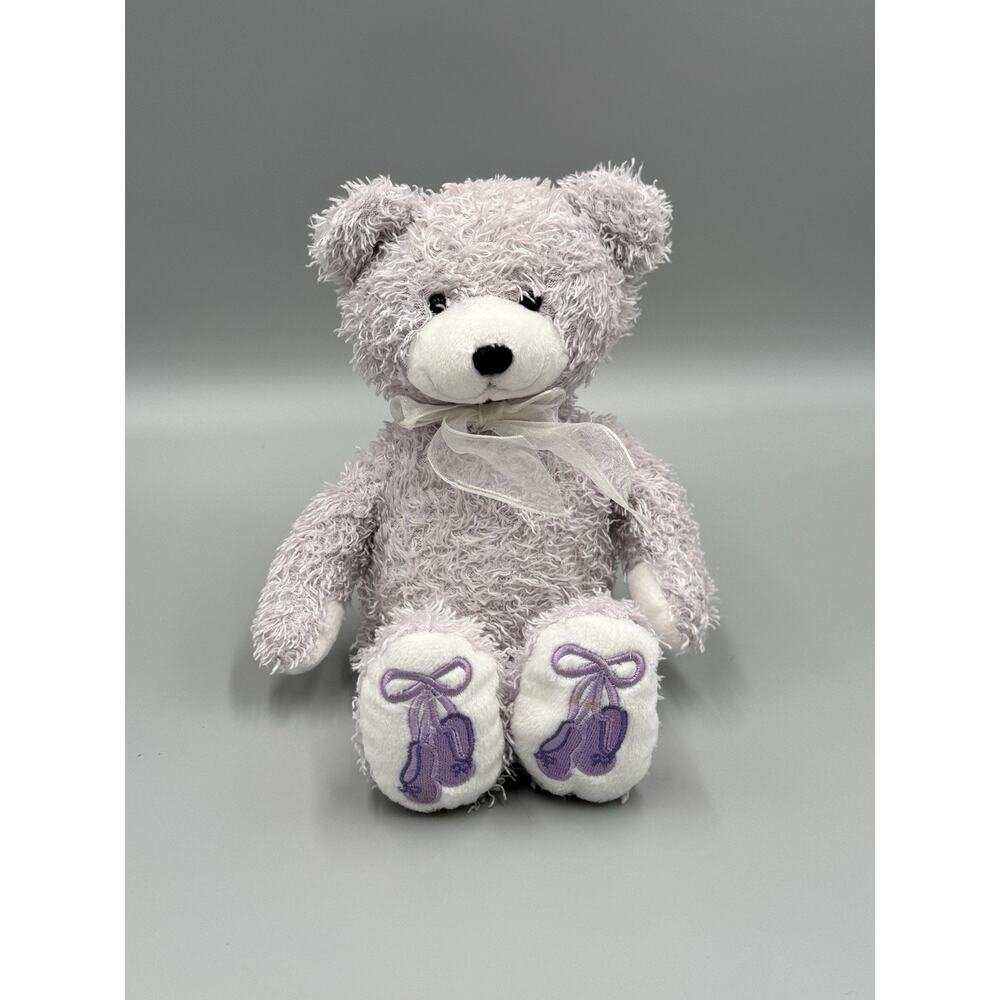Papel Giftware Fuzzy Teddy Bear Plush 12” Stuffed Beanbag Animal W/ Ribbon Bow
